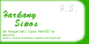 harkany sipos business card
